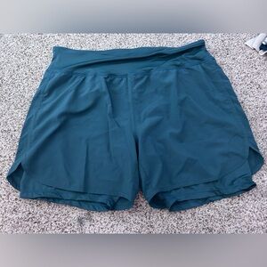 OutdoorSports Women’s Blue Stretchy Athletic Shorts